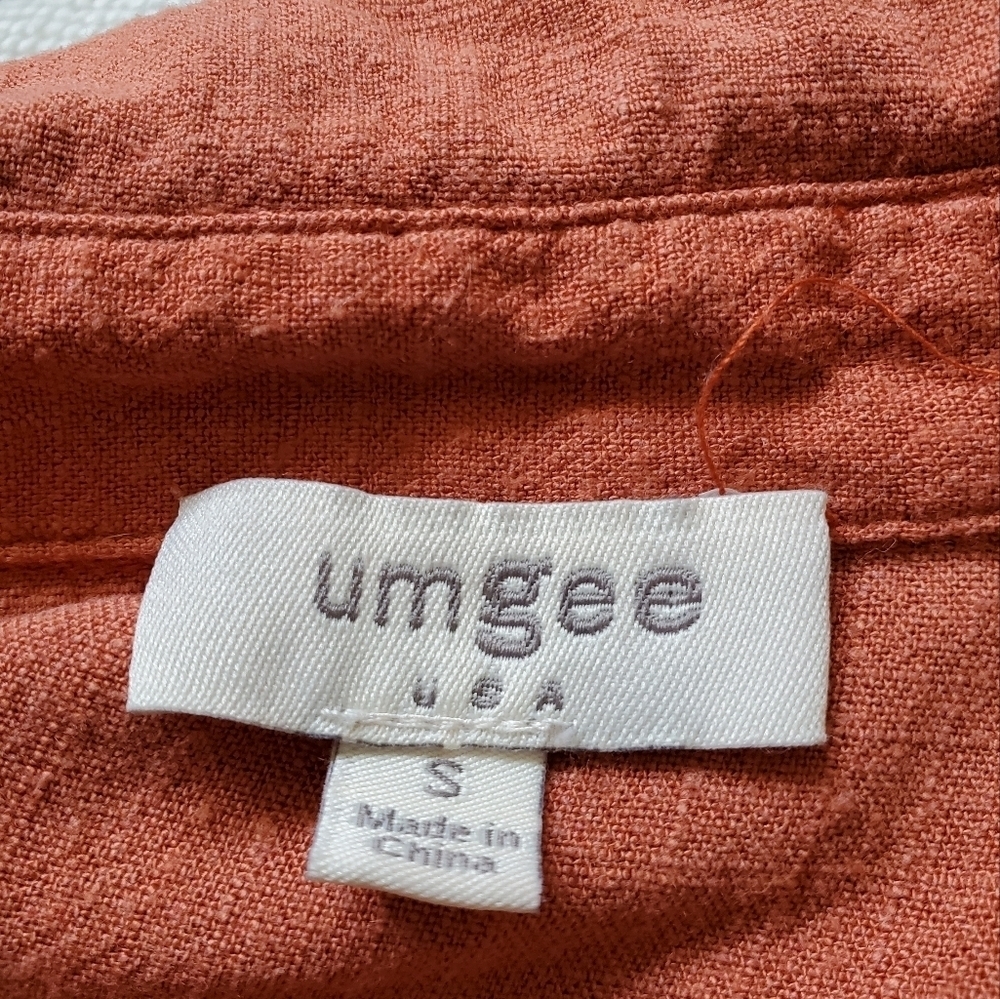 UMGEE button front babydoll lagenlook minimalist top.  Size S - Picture 3 of 4